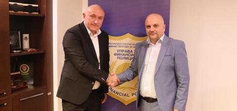 Работна средба на Директорот на Управата за финансиска полиција ,Горан Иванов со Директорот на Агенција за национална безбедност, Зарко Милошевски